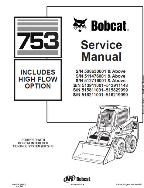 weight of 753 bobcat skid steer|bobcat 753 owners manual.